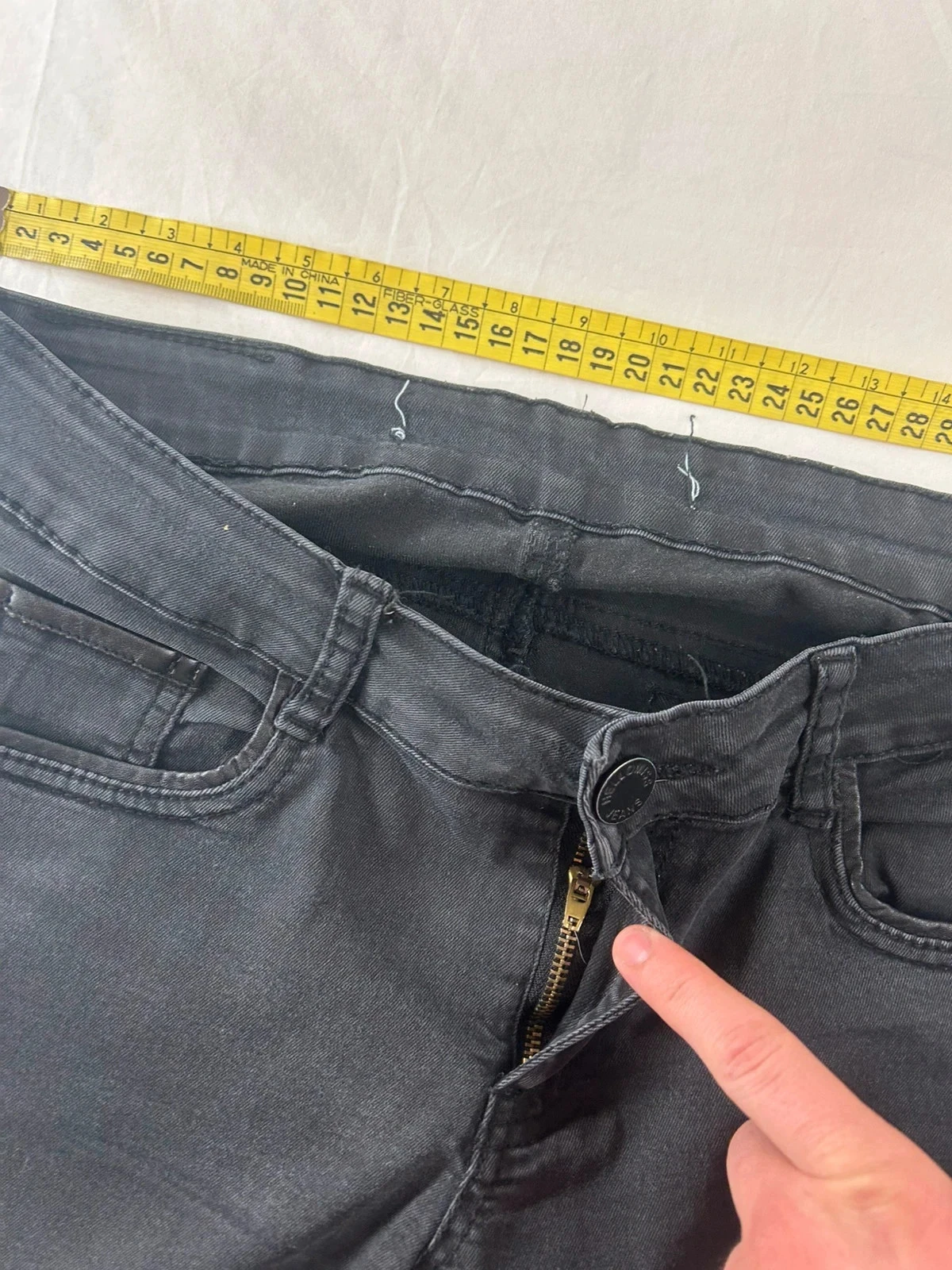 Zwarte slim vintage jeans – photo 7
